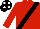 Red, Black sash, Black cap, White spots
