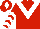 Red, White chevron, chevrons on sleeves, Red cap, White diamond