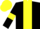 BLACK, YELLOW stripe, armlets and cap
