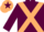 Maroon, Beige cross belts, Beige and Maroon chevrons on sleeves, Beige cap, Maroon star