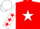 RED, white star, white sleeves, red stars, white cap