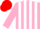 PINK & WHITE STRIPES, red cap