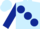 Light Blue, large Dark Blue spots and sleeves