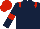Dark Blue, Red epaulets, armlets and cap