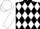 BLACK & WHITE DIAMONDS, white sleeves & cap
