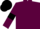 Maroon, Black armlets, Black cap