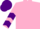 Pink, Purple chevrons on sleeves, Purple cap