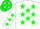 White, Green Stars