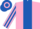 Pink, Royal Blue stripe, striped sleeves, hooped cap