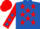 Royal Blue, Red stars, Red sleeves, Royal Blue stars, Red cap