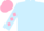 Light Blue, Pink diamonds on sleeves, Pink cap