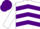 White & Purple chevrons, purple cap