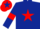 Dark Blue, Red star and armlets, Red cap, Dark Blue star