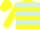 Yellow, Light Blue hoops, Yellow cap