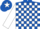 ROYAL BLUE & WHITE CHECK, white sleeves, royal blue cap, white star