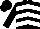 Black, white chevrons, black cap