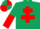 Dark Green, Red Cross of Lorraine, halved sleeves, Dark Green and Red quartered cap