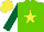 LIGHT GREEN, yellow star, dark green sleeves, yellow cap