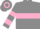 Grey, Pink hoop, Hooped sleeves and cap