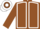Brown, White seams, Hooped cap