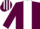 MAROON, white panel, white armlet, striped cap