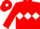 Red, White triple diamond and diamond on cap