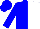 Blue and White Halves