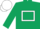 Dark Green, White hollow box, White cap