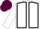 White, Black seams, Maroon cap