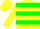 Yellow, green hoops, yellow cap