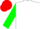 White, Green sleeves, Red cap