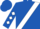 Royal Blue, White sash, diamonds on sleeves