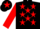 BLACK, red stars, red sleeves, red star on cap