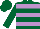 Dark Green, Mauve hoops