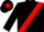 BLACK, red sash, black cap, red star