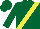 DARK GREEN, YELLOW sash