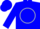 Blue & silver halves, H D Circle
