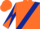 ORANGE, DARK BLUE sash, diabolo on sleeves, ORANGE cap
