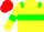 Yellow, Green hoop, epaulettes and armlets, Red cap