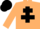 Beige, Black Cross of Lorraine, Black cap