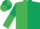 Emerald Green and Dark Green halved, sleeves reversed, quartered cap