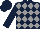 Dark Blue and Grey diamonds