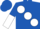Royal Blue, large White spots, halved sleeves