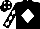 BLACK, white diamond, white diamonds on sleeves, black cap, white diamonds