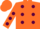 Orange, Maroon spots