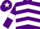 Purple, White chevrons, armlets and star on cap