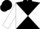 Black and White diabolo, White sleeves, Black cap