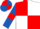 Red and White (quartered), Royal Blue sleeves, Red armlets, Red and Royal Blue quartered cap