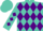 Turquoise, Purple Diamonds