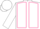 White, Pink seams, White cap